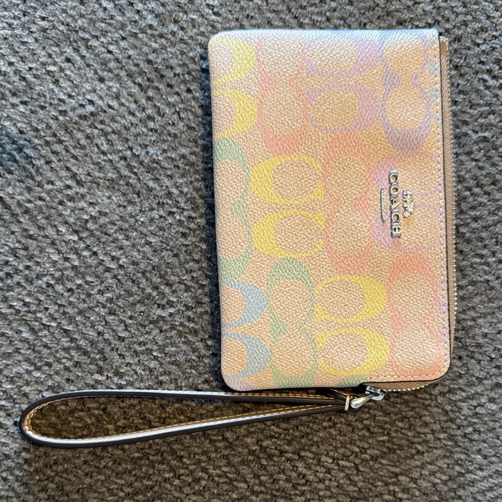 Coach Pastel Signature Wristlet